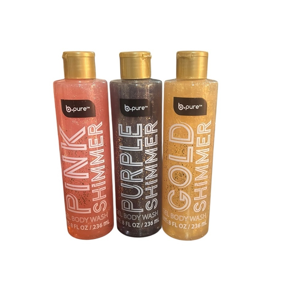 B-Pure Pink, Purple, and Gold Shimmer Gel Body Wash Trio - Picture 3 of 5